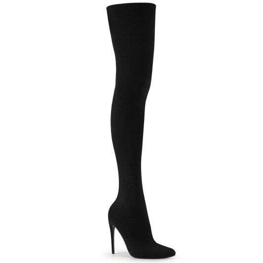 Pleaser COURTLY-3005 Overknee Stiefel Schwarz EU-42 / US-12