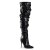 Pleaser COURTLY-3011 Overknee Stiefel Pailetten Schwarz EU-38 / US-8