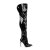 Pleaser COURTLY-3012 Overknee Stiefel Lack Schwarz EU-43 / US-13