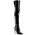 Pleaser COURTLY-3012 Overknee Stiefel Lack Schwarz EU-36 / US-6