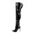 Pleaser COURTLY-3012 Overknee Stiefel Lack Schwarz EU-37 / US-7