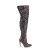 Pleaser COURTLY-3015 Overknee Stiefel Glitter Schwarz EU-41 / US-11