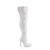 Pleaser COURTLY-3015 Overknee Stiefel Glitter Weiß EU-37 / US-7