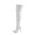 Pleaser COURTLY-3015 Overknee Stiefel Glitter Weiß EU-39 / US-9