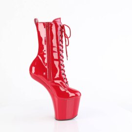 Pleaser CRAZE-1040 Plateau Stiefeletten Lack Rot EU-38 / US-8