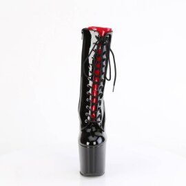 Pleaser CRAZE-1040FH Plateau Stiefeletten Lack Schwarz...