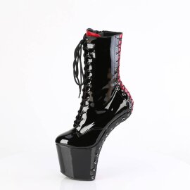 Pleaser CRAZE-1040FH Plateau Stiefeletten Lack Schwarz EU-38 / US-8