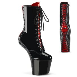 Pleaser CRAZE-1040FH Plateau Stiefeletten Lack Schwarz...