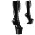 Pleaser CRAZE-2023 Plateau Kniestiefel Lack Schwarz EU-43 / US-13