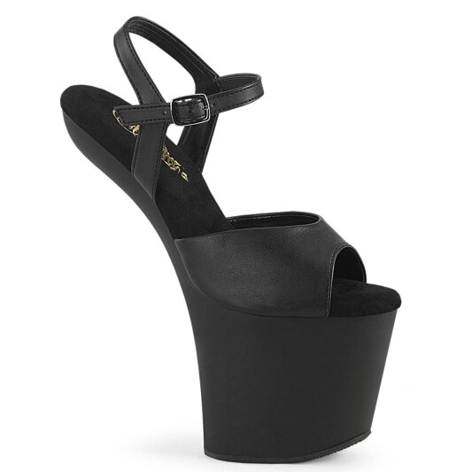 Pleaser CRAZE-809 Plateau Sandaletten Kunstleder Schwarz EU-39 / US-9