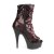Pleaser DELIGHT-1008SQ Plateau Stiefeletten Pailetten Rot EU-39 / US-9
