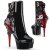 Pleaser DELIGHT-1012 Plateau Stiefeletten Lack Schwarz EU-36 / US-6