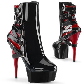 Pleaser DELIGHT-1012 Plateau Stiefeletten Lack Schwarz...