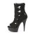 Pleaser DELIGHT-1014 Plateau Stiefeletten künstliches Wildleder Schwarz EU-36 / US-6