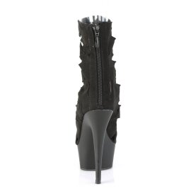 Pleaser DELIGHT-1014 Plateau Stiefeletten künstliches Wildleder Schwarz EU-37 / US-7