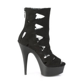 Pleaser DELIGHT-1014 Plateau Stiefeletten künstliches Wildleder Schwarz EU-37 / US-7