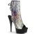 Pleaser DELIGHT-1018SP Plateau Stiefeletten Schwarz Bunt EU-37 / US-7