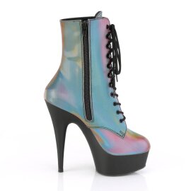 Pleaser DELIGHT-1020REFL Plateau Stiefeletten Reflektion Bunt EU-36 / US-6