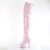 Pleaser DELIGHT-3027 Plateau Overknee Stiefel Lack Rosa EU-36 / US-6