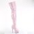 Pleaser DELIGHT-3027 Plateau Overknee Stiefel Lack Rosa EU-36 / US-6
