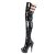 Pleaser DELIGHT-3055 Plateau Overknee Stiefel Lack Schwarz EU-35 / US-5