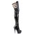 Pleaser DELIGHT-3055 Plateau Overknee Stiefel Lack Schwarz EU-36 / US-6