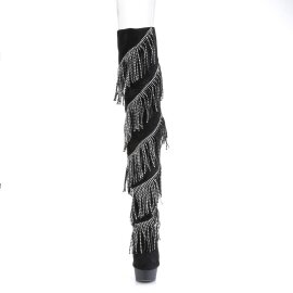 Pleaser DELIGHT-3065 Plateau Overknee Stiefel Schwarz EU-37 / US-7
