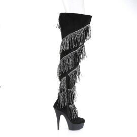 Pleaser DELIGHT-3065 Plateau Overknee Stiefel Schwarz EU-37 / US-7