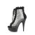 Pleaser DELIGHT-600-33RM Plateau Stiefeletten künstliches Wildleder Strass Schwarz EU-38 / US-8