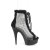 Pleaser DELIGHT-600-33RM Plateau Stiefeletten künstliches Wildleder Strass Schwarz EU-38 / US-8