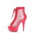Pleaser DELIGHT-600-33RM Plateau Stiefeletten künstliches Wildleder Strass Rot EU-41 / US-11