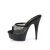 Pleaser DELIGHT-601-6RM Plateau Pantoletten künstliches Wildleder Strass Schwarz EU-36 / US-6