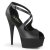 Pleaser DELIGHT-621 Plateau Sandaletten Kunstleder Schwarz EU-35 / US-5