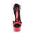 Pleaser DELIGHT-663 Plateau Sandaletten Lack Rot EU-35 / US-5