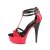 Pleaser DELIGHT-663 Plateau Sandaletten Lack Rot EU-35 / US-5