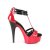 Pleaser DELIGHT-663 Plateau Sandaletten Lack Rot EU-37 / US-7