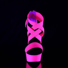 Pleaser DELIGHT-669UV Plateau Sandaletten Neon Pink EU-36...