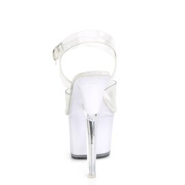 Pleaser DISCOLITE-708 Plateau Sandaletten Transparent Bunt EU-35 / US-5