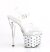 Pleaser DISCOLITE-708DOTS Plateau Sandaletten Transparent Bunt EU-38 / US-8