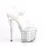 Pleaser DISCOLITE-708FLP Plateau Sandaletten Transparent Bunt EU-40 / US-10