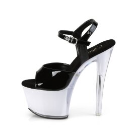 Pleaser DISCOLITE-709 Plateau Sandaletten Lack Schwarz Bunt EU-40 / US-10