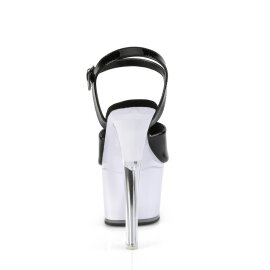 Pleaser DISCOLITE-709 Plateau Sandaletten Lack Schwarz Bunt EU-40 / US-10