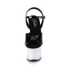 Pleaser DISCOLITE-709 Plateau Sandaletten Lack Schwarz...