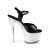 Pleaser DISCOLITE-709 Plateau Sandaletten Lack Schwarz Bunt EU-39 / US-9