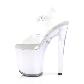 Pleaser DISCOLITE-808 Plateau Sandaletten Transparent Bunt EU-35 / US-5