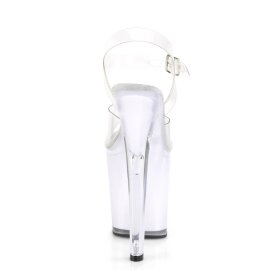 Pleaser DISCOLITE-808 Plateau Sandaletten Transparent Bunt EU-35 / US-5