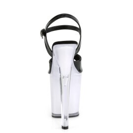 Pleaser DISCOLITE-809 Plateau Sandaletten Lack Schwarz Bunt EU-39 / US-9