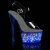Pleaser ECHOLITE-708 Plateau Sandaletten Transparent Bunt EU-35 / US-5