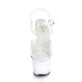 Pleaser ECHOLITE-708 Plateau Sandaletten Transparent Bunt...