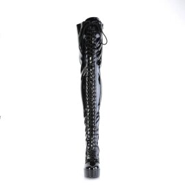 Pleaser ELECTRA-3023 Overknee Stiefel Lack Schwarz EU-37 / US-7